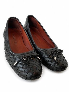 Robert Zur “Mimi” Loafers Black Woven VTG Leather Ballet Flats | Women’s Size: 9